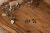 Damen Creolen mit schwarzem Anhänger aus 925 Sterling Silber